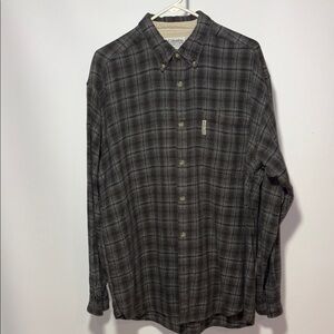 Columbia Men's Dark Gray Checkered flannel Shirt